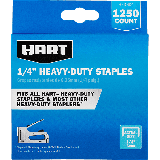 Restored HART Heavy Duty 1/4 inches Staples (1,250 Count) (Refurbished)