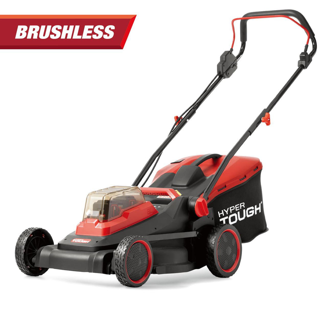 Restored Scratch and Dent Hyper Tough 40V 18-inch Battery Powered Brushless Push Mower Kit, HT13-401-003-01 (Refurbished)