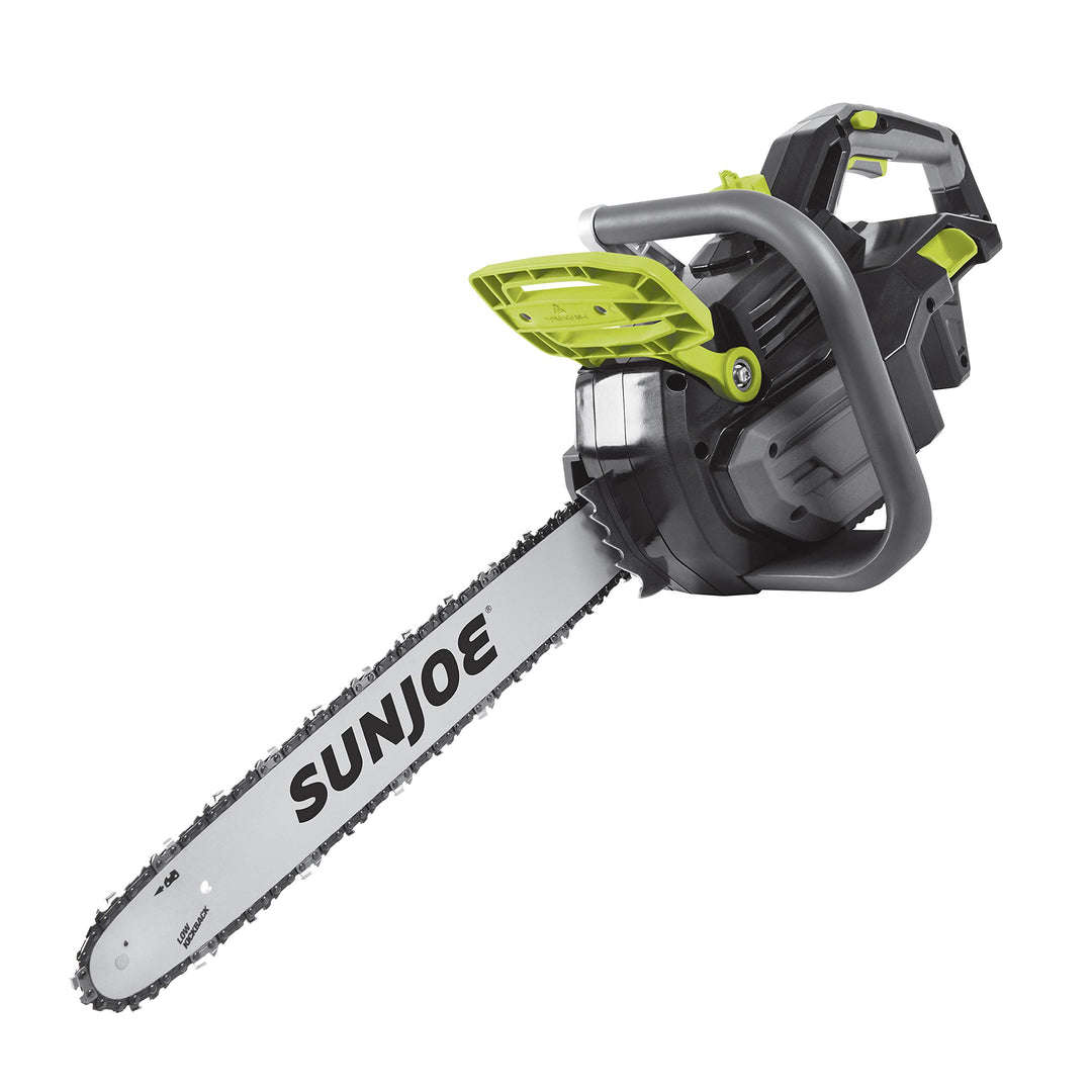 Restored Sun Joe iON100V-18CS-CT | 18-Inch 100-Volt Brushless Lithium-iON Cordless Handheld Chain Saw | Tool Only (Refurbished)