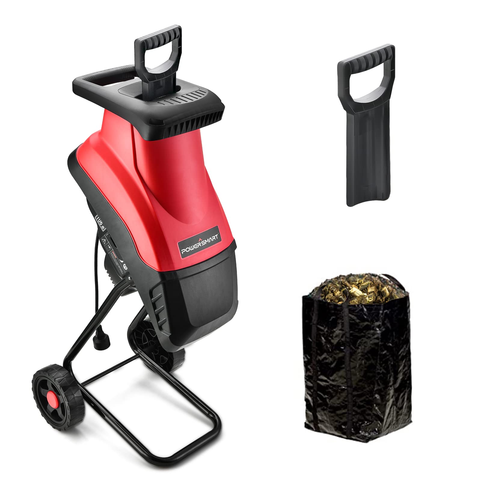 Restored PowerSmart Wood Chipper Electric, 15Amp Motor with Collectio