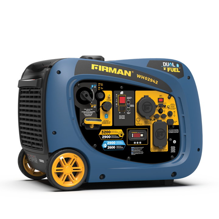 Firman WH02981 2900W Running / 3200W Dual Fuel Electric Start Gas and Propane Inverter Generator [Remanufactured]