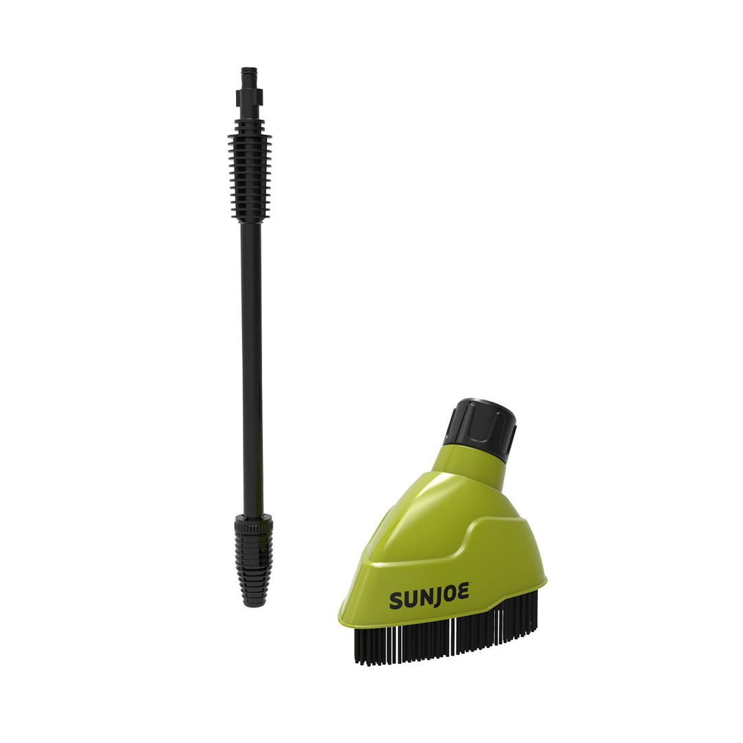 Restored Scratch and Dent Sun Joe TLTB Turbo Lance | W/ Splash Guard Brush | For SPX Series Pressure Washers | 8 1/4 inch | Green (Refurbished)