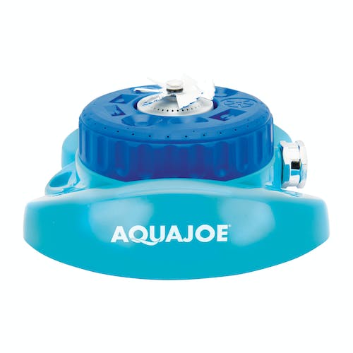 Restored Aqua Joe AJ-TSSBM Indestructible Metal Turret Sprinkler | 9 Spray Patterns | 1,022 Sq. Ft. Max Coverage (Refurbished)