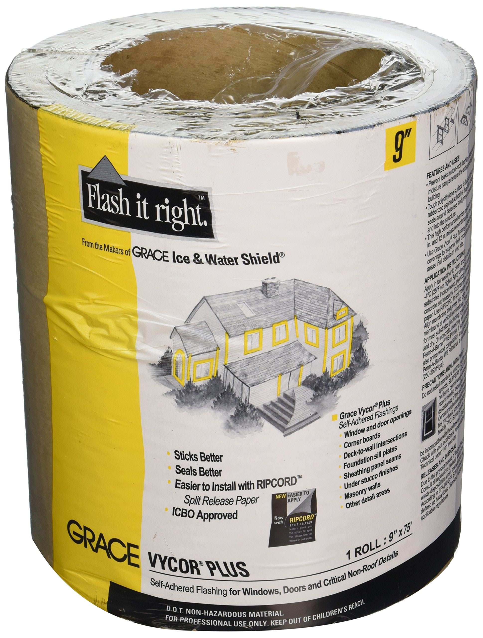 Grace 4-in X 75 Ft Vycor Plus Self Adhered Flashing - Flashing