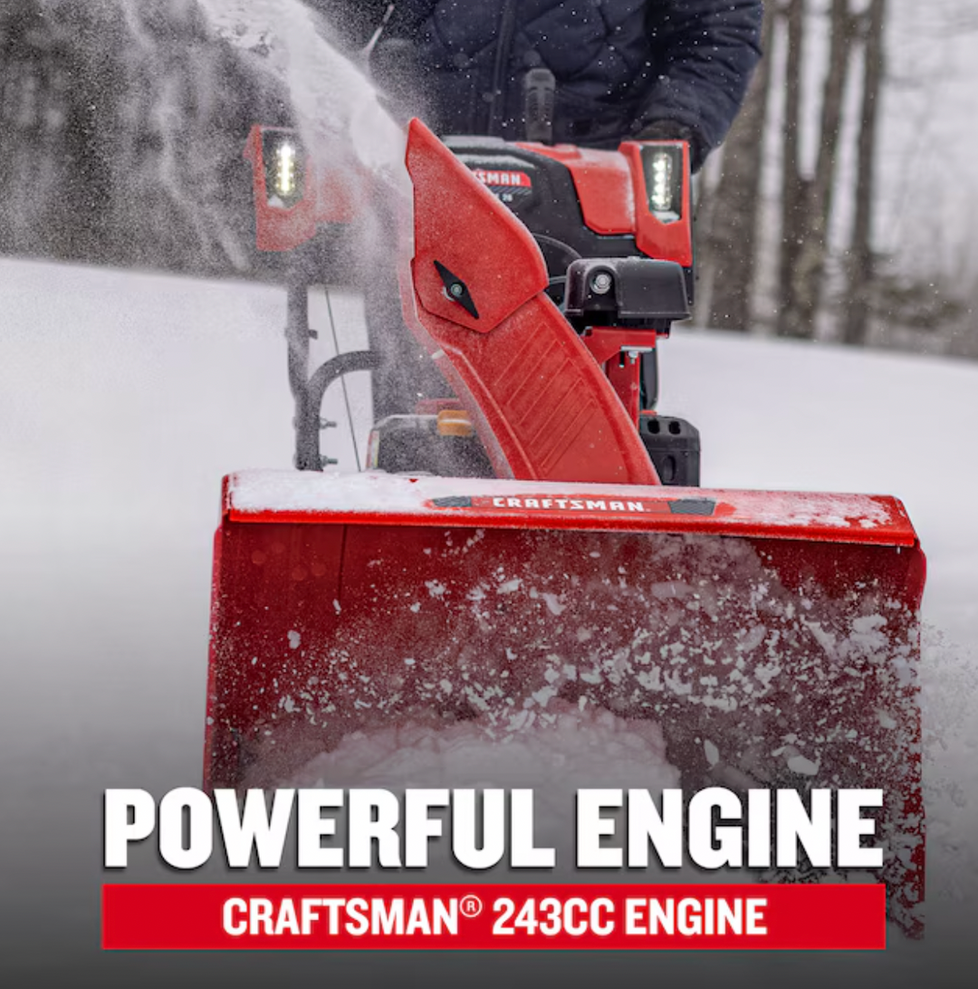 CRAFTSMAN Performance 26 Track | 26in Two-Stage 243cc Gas Snow Blower | Self-Propelled | Electric Start