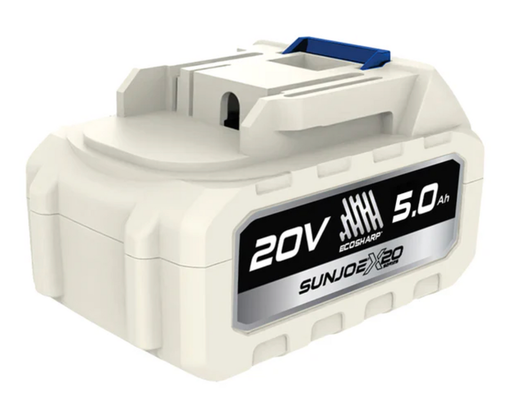Restored Sun Joe X20-BATT-5A | X20 Series 20V 5Ah Lithium-ION Battery | For Universal 20V ECOSHARP Devices | w/LED Indicator (Refurbished)