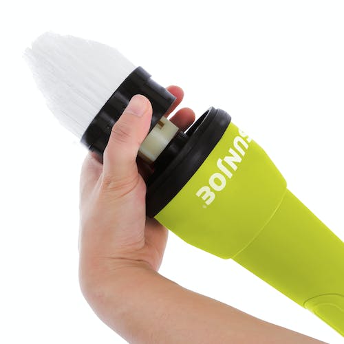 Restored Sun Joe 24V-PWSCRB-LTW | 24V Cordless Indoor/Outdoor 1000-OPM Oscillating Scrubber | 4 Attachments & Battery + Charger (Refurbished)