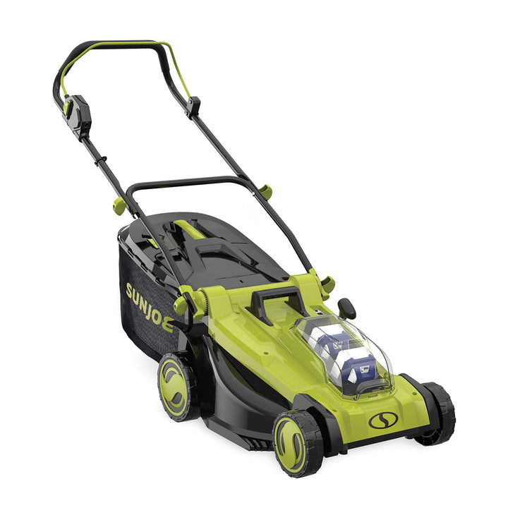 Restored Sun Joe 24V-X2-17LM | In-Store Exclusive | 48V iON 17 in Cordless Mulching Lawn Mower | W/Grass Catcher | Green (Refurbished)