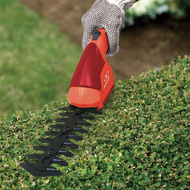 Restored Sun Joe HJ604C 7.2-Volt 2-in-1 1250-RPM Cordless Grass Shear / Shrubber Handheld Trimmer, Rechargeable On-board Lithium-Ion Battery and Charger Included (Refurbished)
