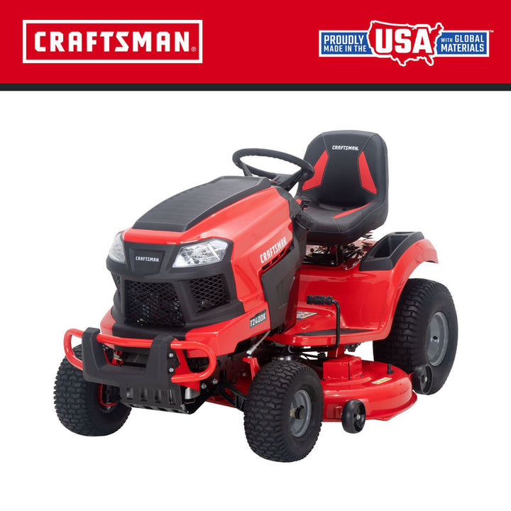 CRAFTSMAN T2400K | 46in 22HP TURN TIGHT Gas Riding Lawn Mower | KOHLER Twin-Cylinder 7000 Series Engine | Hydrostatic Transmission