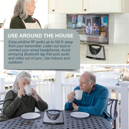 SEREONIC Portable Wireless TV Speakers | For Smart TV - Grey