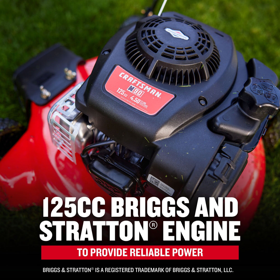 Restored CRAFTSMAN M090 20-in Gas Push Lawn Mower with 125-cc Briggs and Stratton Engine (Refurbished)