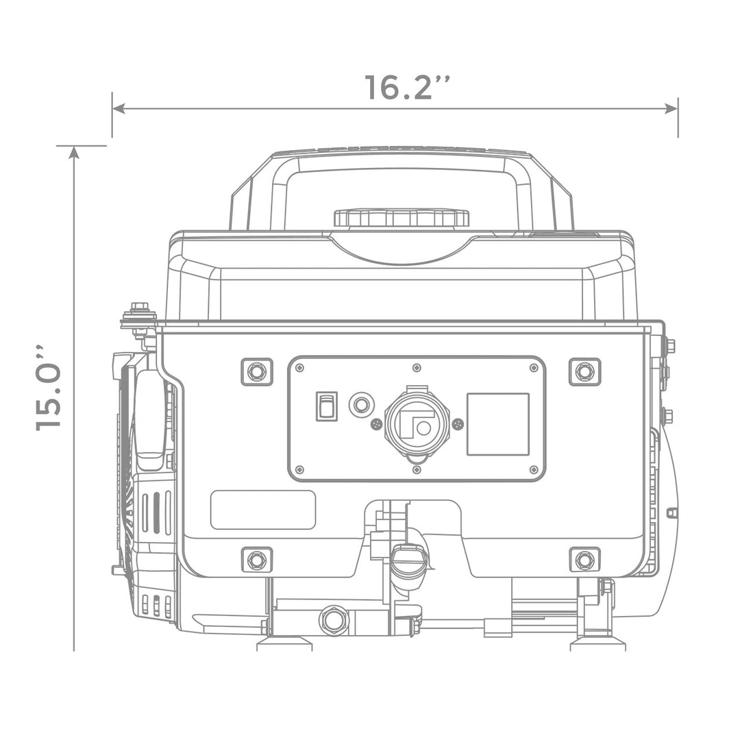 Restored Firman P01001 Gas Portable Generator | 1300/1050 Watt | 80cc Engine | Recoil Start |  9–10 Hour Run Time | Generator Only (Refurbished)