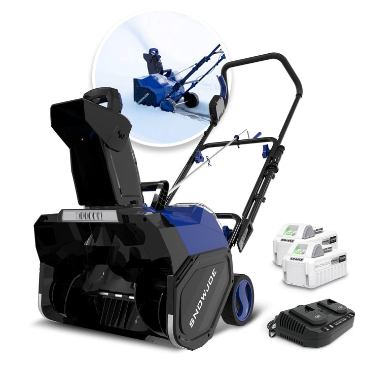 Snow Joe 24V-X2-SB18-GO | 48V Cordless Snow Blower Kit | 18-Inch | W/ 2 x 4.0-Ah Batteries + Charger (Refurbished) | In-Store Exclusive
