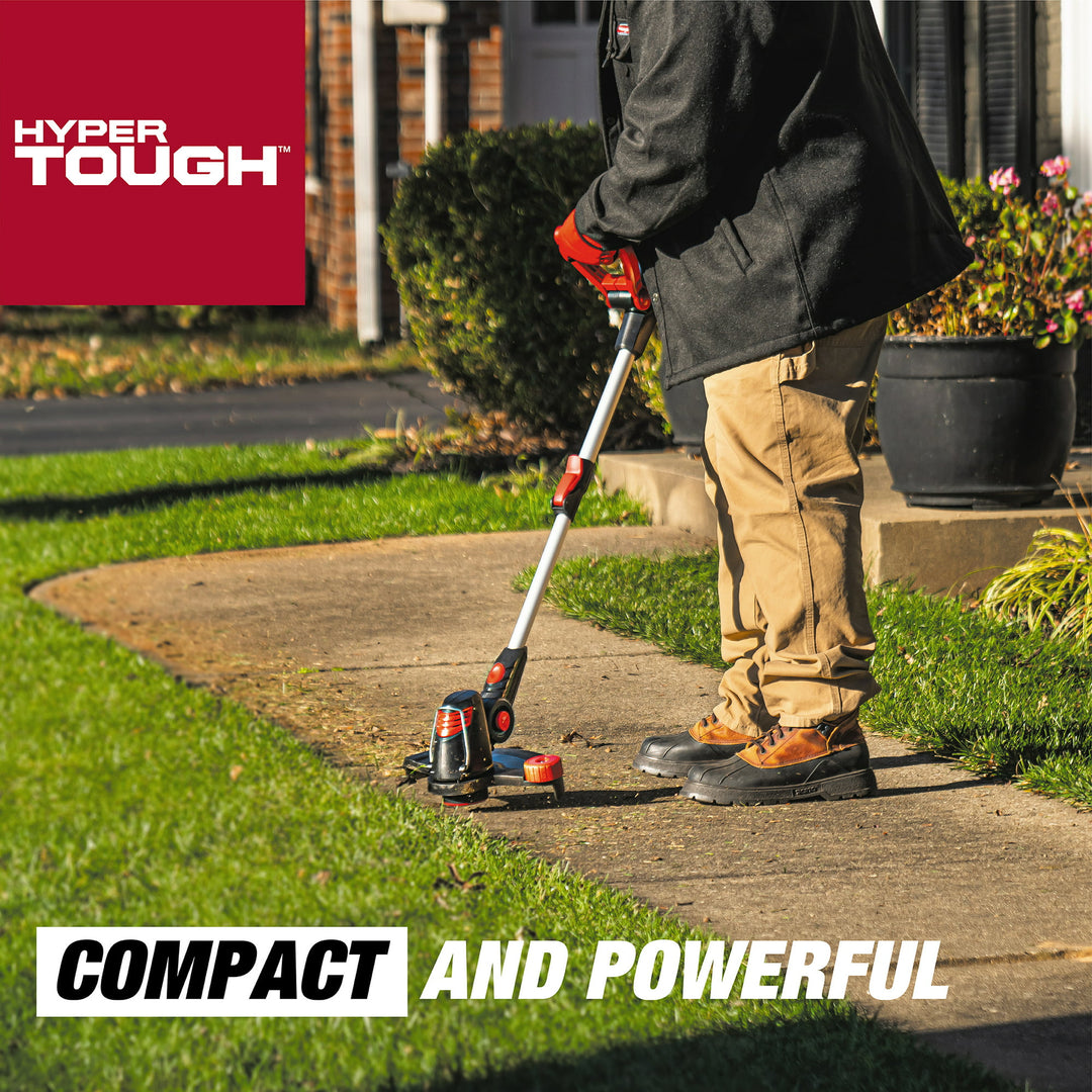 Restored Hyper Tough Cordless String Trimmer | 20V Max | 12-Inch | HT21-401-003-02 (Refurbished)