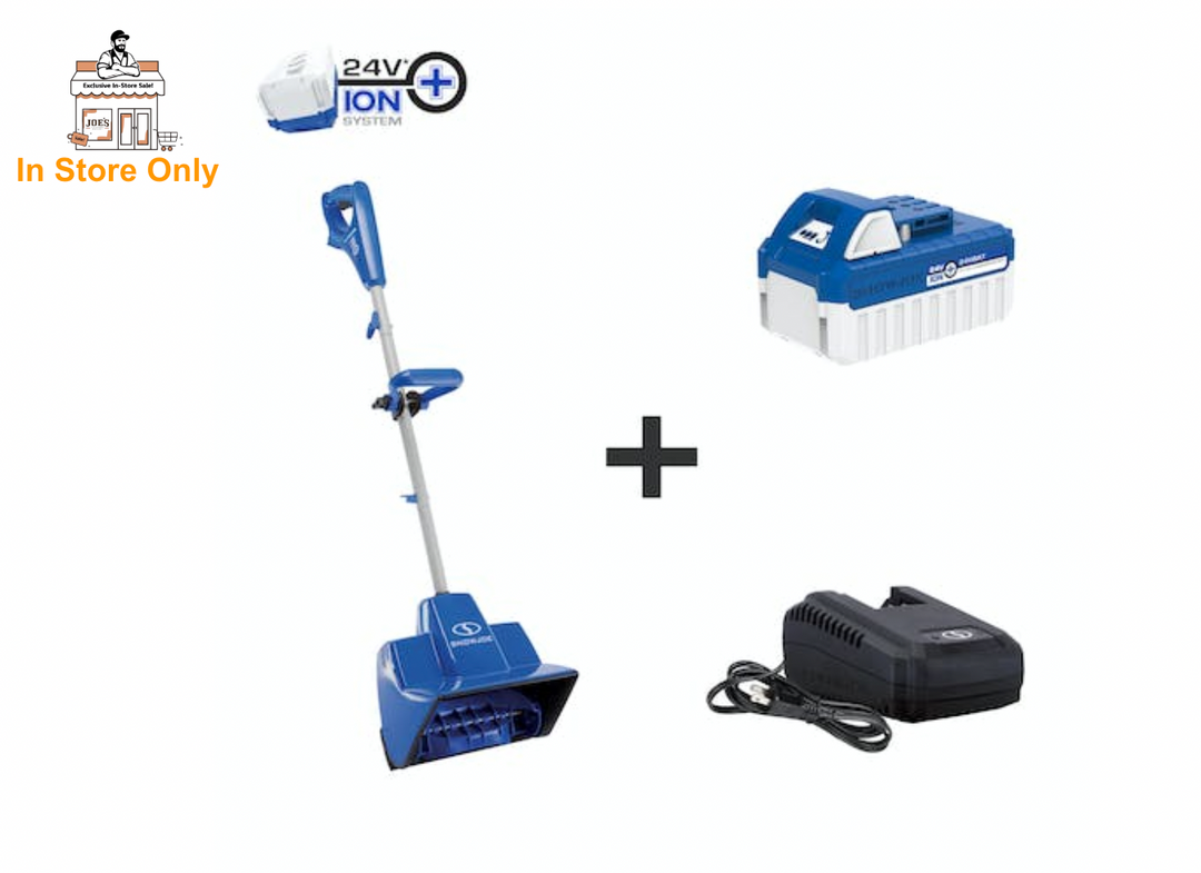 Restored Snow Joe 24V-SS11 24-Volt* IONMAX Cordless Snow Shovel Kit | In-Store Exclusive | 11-Inch | 4.0-Ah Battery & Charger (Refurbished)