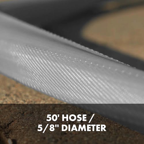 Restored Aqua Joe AJFJH50-58-PRO Ultra Flexible Kink Free Fiberjacket Garden Hose | 50-Foot | Metal Fittings (Refurbished)