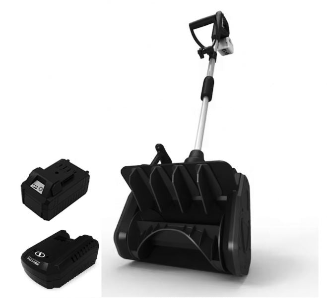 Snow Joe 24V-SS13.5-XR-BLK | Cordless Battery Snow Shovel Kit | 13.5 Inch | 24-Volt | W/ 5.0-Ah Battery & Charger | Directional Control