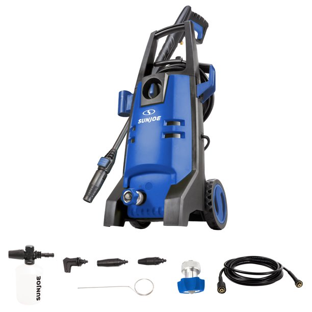 Restored Sun Joe SPX2004-SJG Electric Pressure Washer | 3 Nozzles | Foam Cannon | 2100 PSI Max | 1.8 GPM Max (Refurbished)