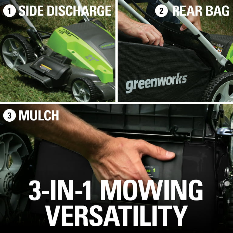 Restored Greenworks 25112 | Corded Electric Push Mower | 21-inch | 13 Amp | Some Cosmetic Wear (Refurbished)