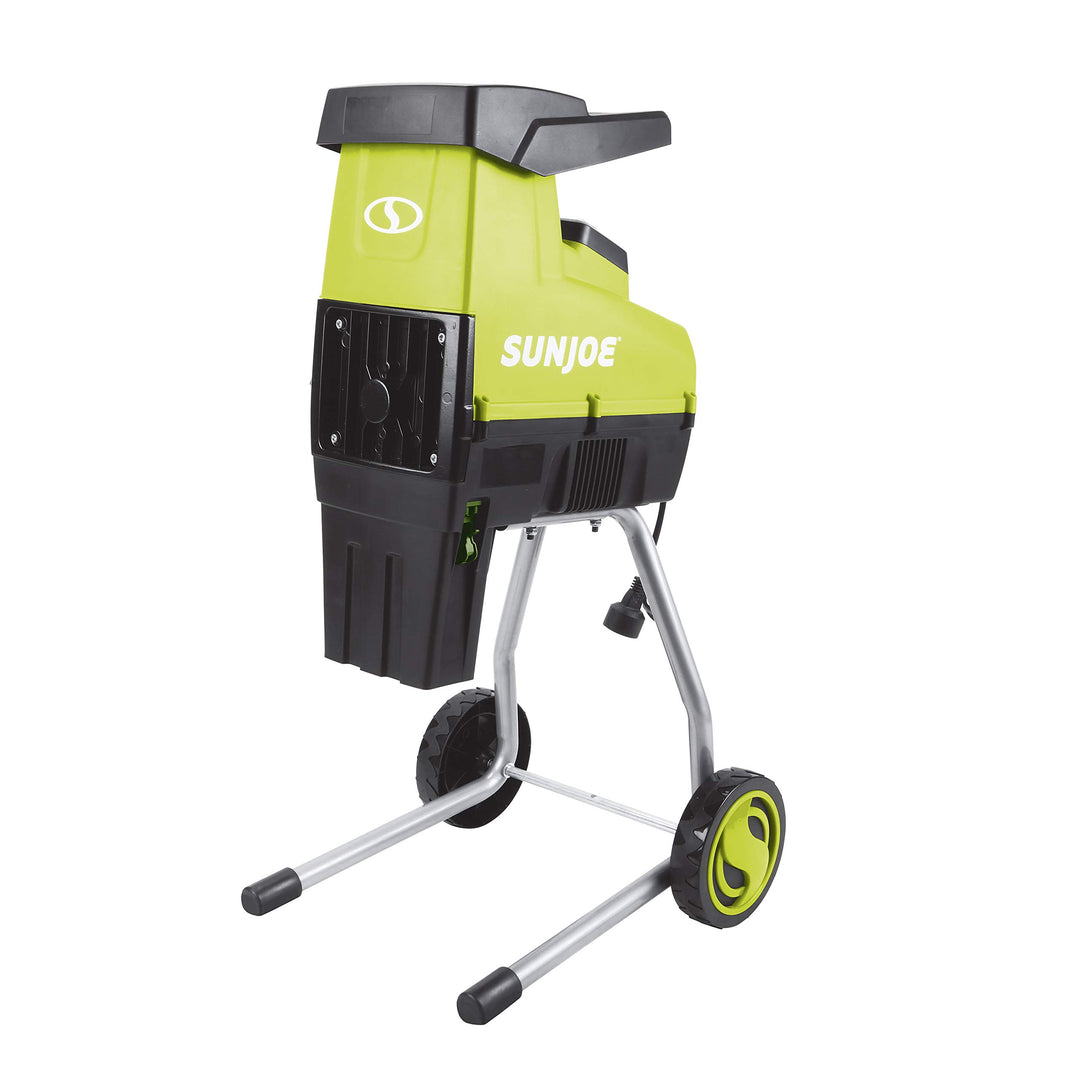 Restored Sun Joe CJ603E 15-Amp 1.7-Inch Cutting Diameter Electric Silent Wood Chipper/Shredder, Green (Refurbished)