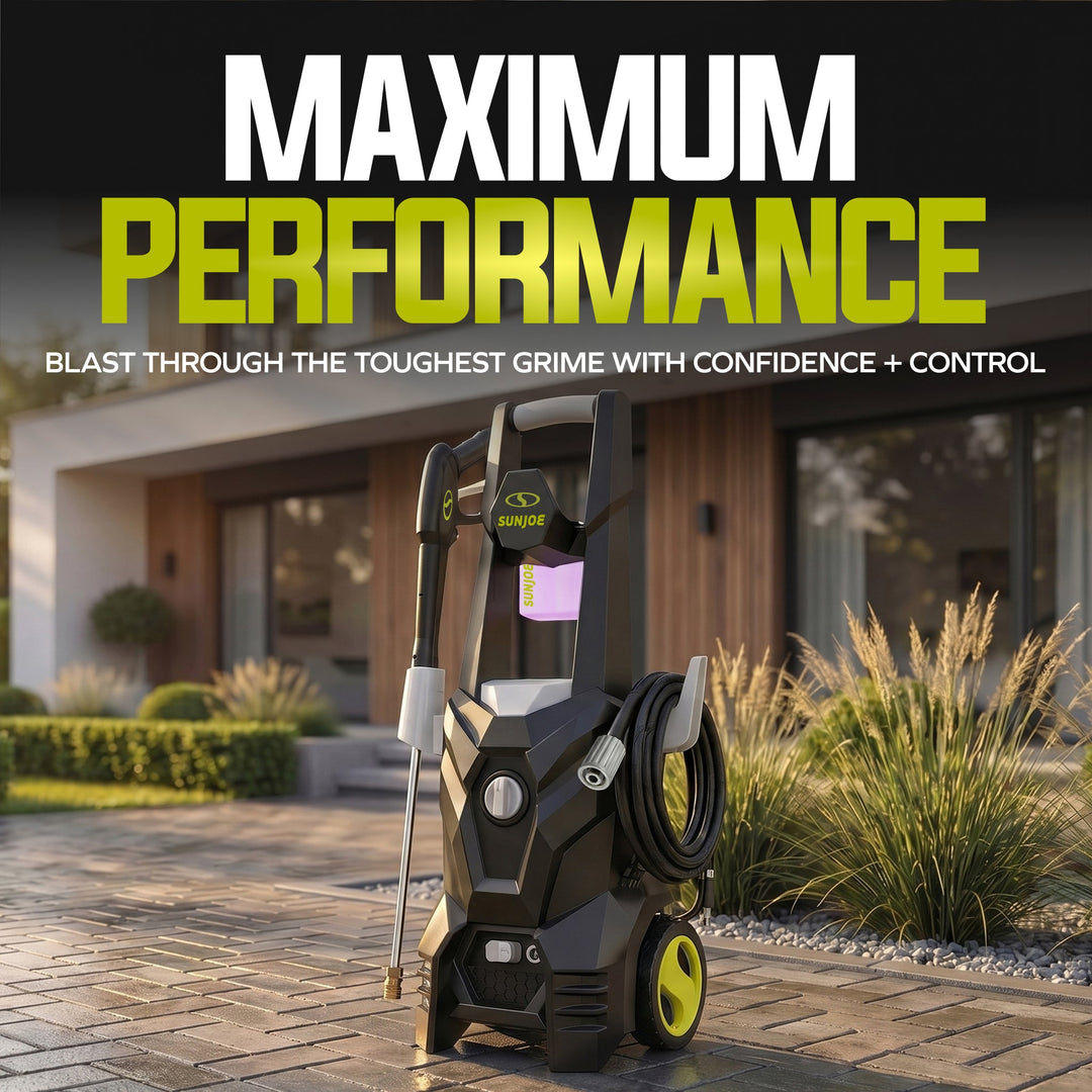 Restored Sun Joe 1800 PSI Max All-Purpose Electric Pressure Washer | 13-Amp | 4 Nozzles | Foamer Cannon (Refurbished)