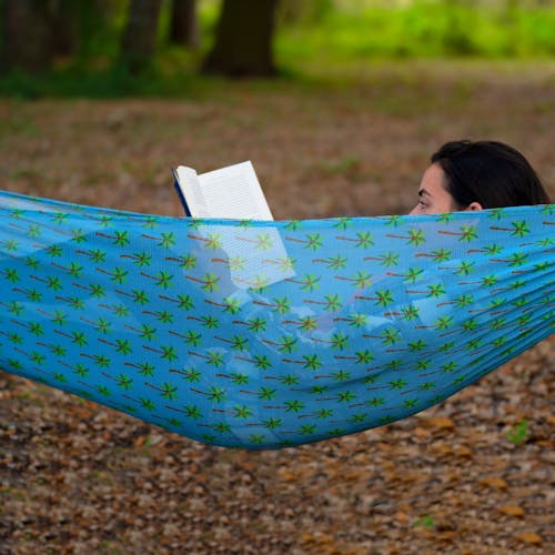 Bliss Hammocks BH-406WCA Mesh Hammock in a Bag | With Hanging Rope Kit | 55-in. Wide | UV-Resistant | 350 Lb. Capacity