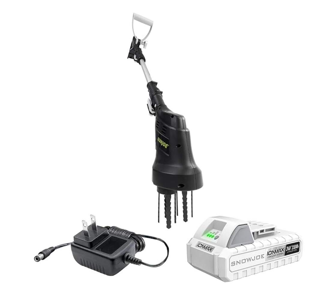 Restored Sun Joe 24V 24V-CTLR-LTE | 2-in-1 Hand Held & Long Handle Tiller Cultivator (Refurbished)