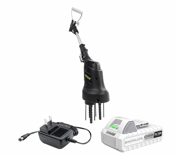 Restored Sun Joe 24V 24V-CTLR-LTE | 2-in-1 Hand Held & Long Handle Tiller Cultivator (Refurbished)