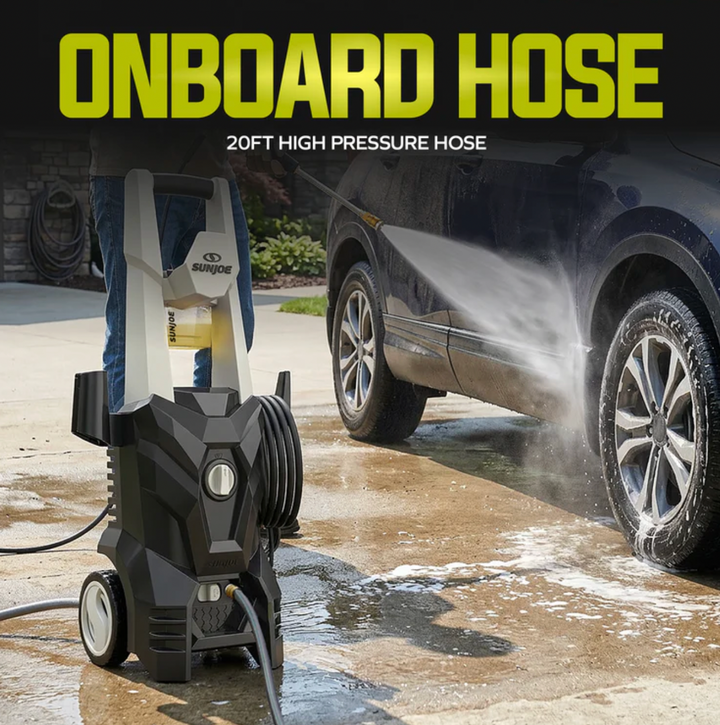 Restored Sun Joe SPX200-GO | 2000 PSI Electric Pressure Washer | 13-Amp | 4 Nozzles | Foamer Cannon (Refurbished)