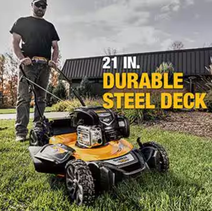 DEWALT 12AVP2R3739 | 21in. Self Propelled Lawn Mower | 163cc Briggs and Stratton 725Exi Engine | Rear Wheel Drive | 3-in-1 (Refurbished)