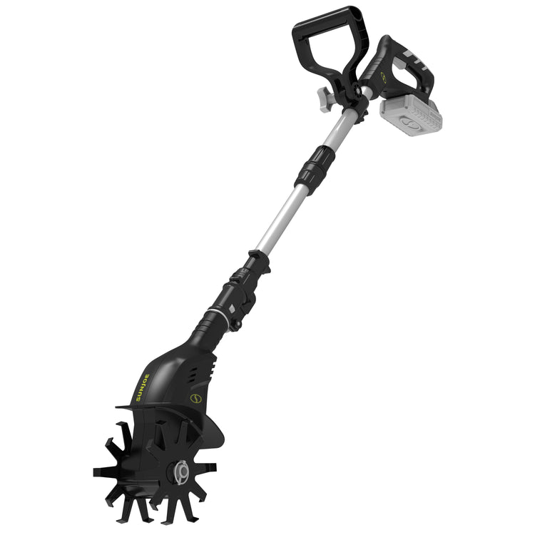 Restored Sun Joe 24V-TLR-LTE | 24V Cordless Garden Tiller + Cultivator Kit | W/ 2.0-Ah Battery and Charger (Refurbished)