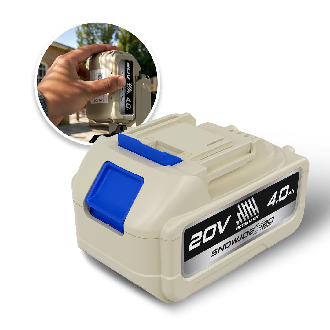 Sun Joe X20 20-Volt 4000-mAh Battery & Charger | For Use with Universal ECOSHARP X20-Series Devices | w/LED Indicator