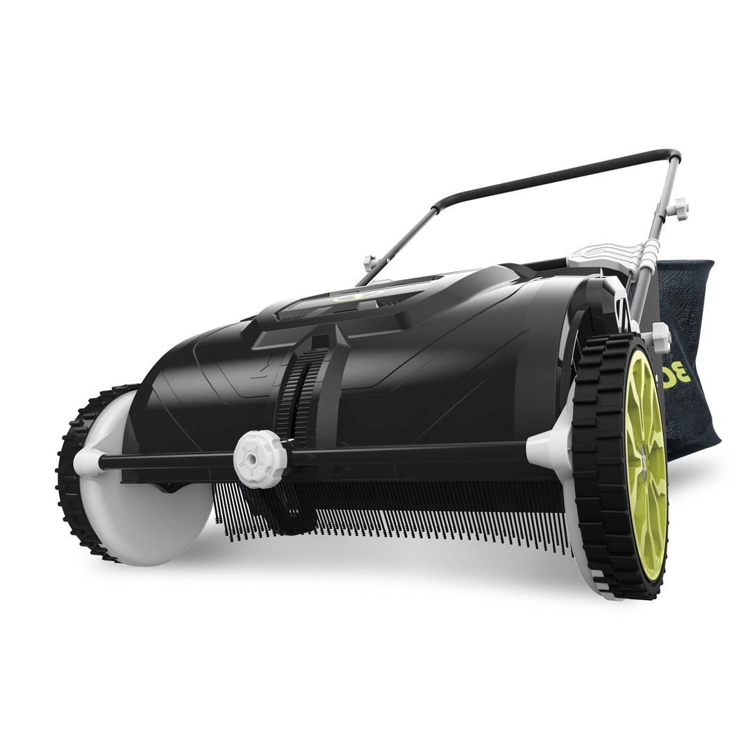 Sun Joe Manual Leaf Sweeper | 22-Gal Collection Bag | 21-Inch Cleaning Width (Refurbished) | In-Store Exclusive