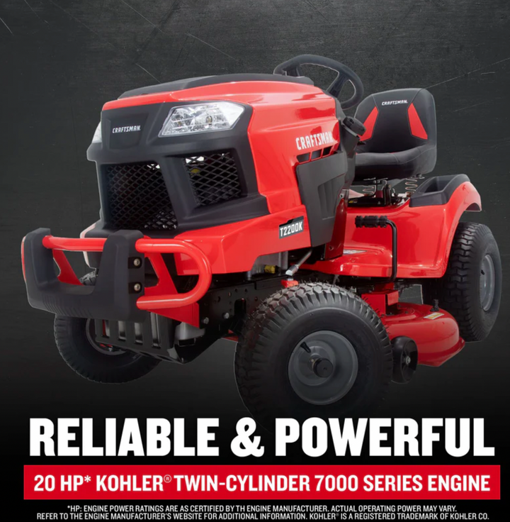 Craftsman T2200K | 42-in 20 HP 725cc Hydrostatic Riding Mower
