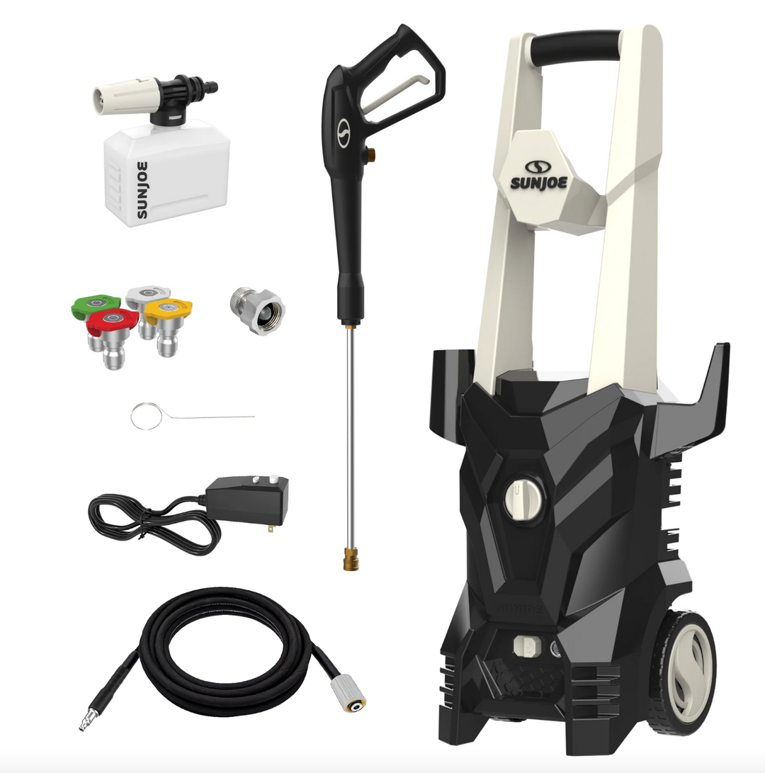 Restored Sun Joe SPX200-GO | 2000 PSI Electric Pressure Washer | 13-Amp | 4 Nozzles | Foamer Cannon (Refurbished)