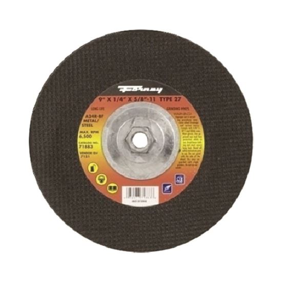 2 Pack | Forney 71883 Grinding Wheel | 9 in Dia | 1/4 in Thick | 5/8-11 in Arbo