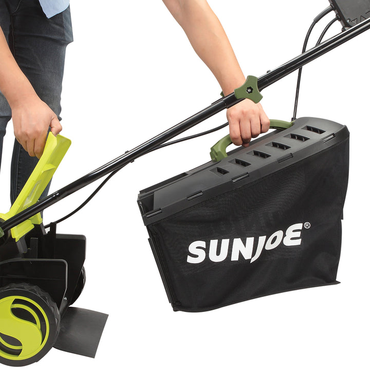 Restored Sun Joe MJ400E | 13in Electric Lawn Mower | 12-Amp | w/ Grass Collection Bag (Refurbished)