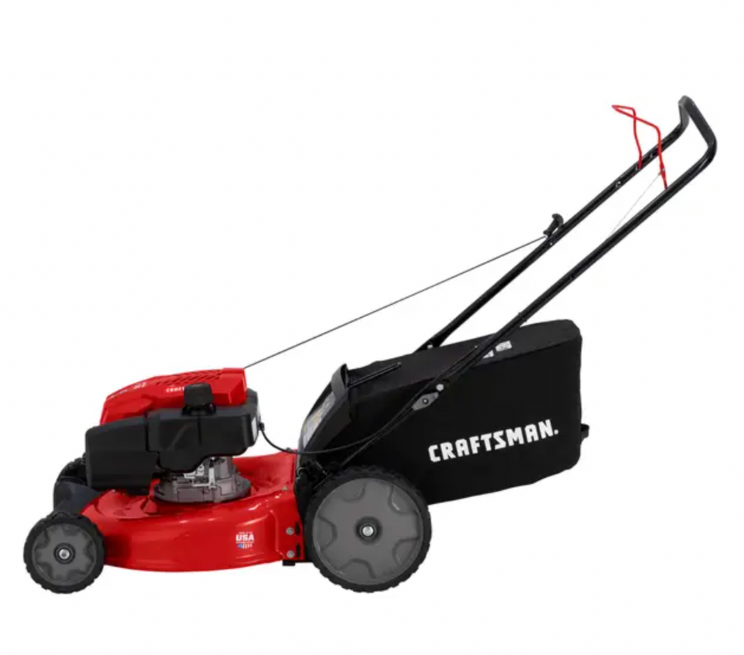 Restored Craftsman M125 | 21" 163cc Gas Push Mower | 11" High Rear Wheels | 3-in-1 Deck System  (Refurbished)