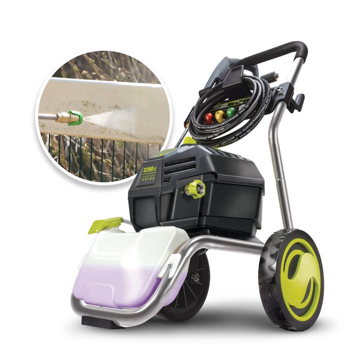 Restored Sun Joe SPX4800 | 14.9-Amp Electric Pressure Washer | With 5 Quick-Connect Tips & Detergent Tank | Cleans Cars, Fences, Patios, Decks, Sidewalks & More | Some Cosmetic Wear (Refurbished)