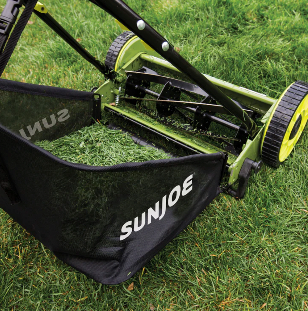 Restored Sun Joe MJ500M | Manual Reel Mower w/ Grass Catcher | 16 inch (Refurbished)