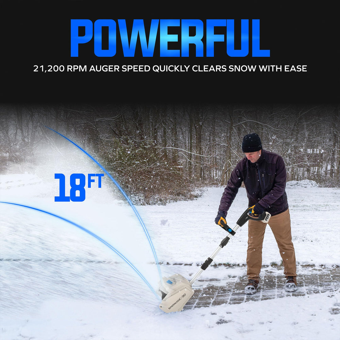 Restored Snow Joe X20-SNOW-5A | 10 in. Cordless Snow Shovel Kit | W/ Battery & Charger | Brushless Motor & Lightweight (Refurbished)