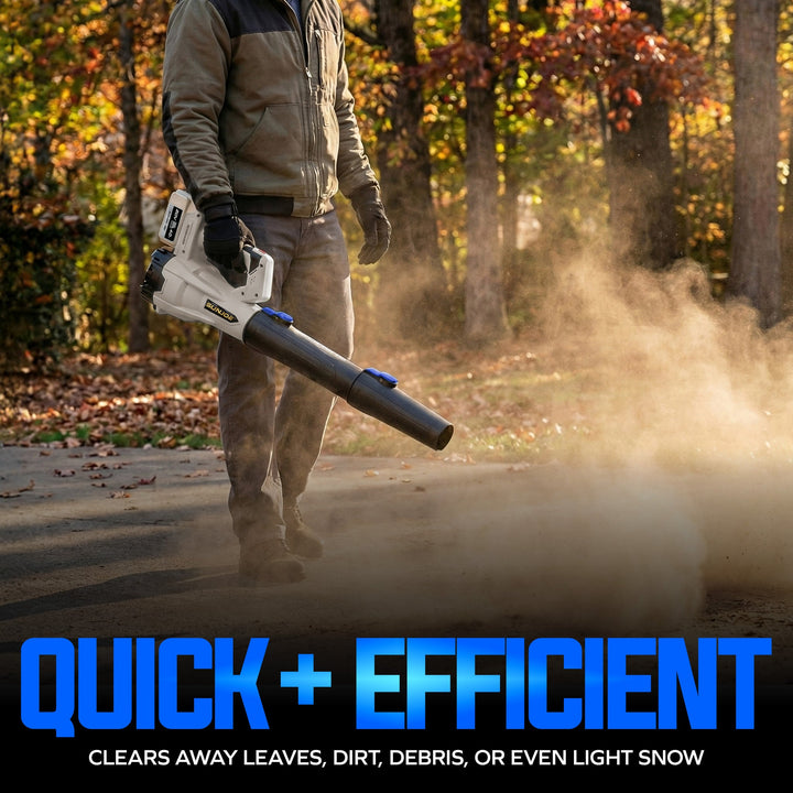 Restored Sun Joe 20V Cordless Multi-Purpose Blower | 400 CFM | W/ 4000 mAh Battery (4.0-Amp) + Charger (Refurbished)