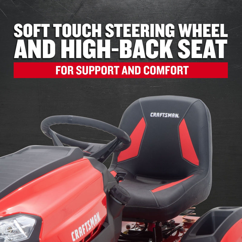 CRAFTSMAN T2400K | 46in 22HP TURN TIGHT Gas Riding Lawn Mower | KOHLER Twin-Cylinder 7000 Series Engine | Hydrostatic Transmission