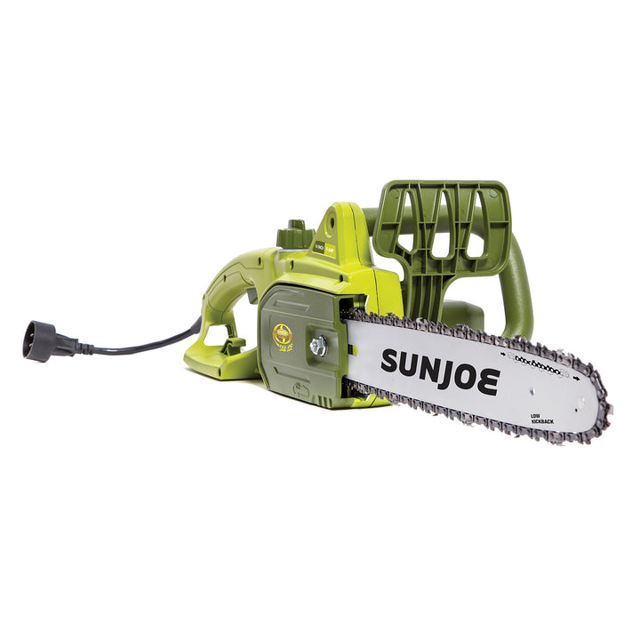 Restored Sun Joe SWJ699E 14-Inch 9.0 Amp Electric Chain Saw, Green (Refurbished) (Red)