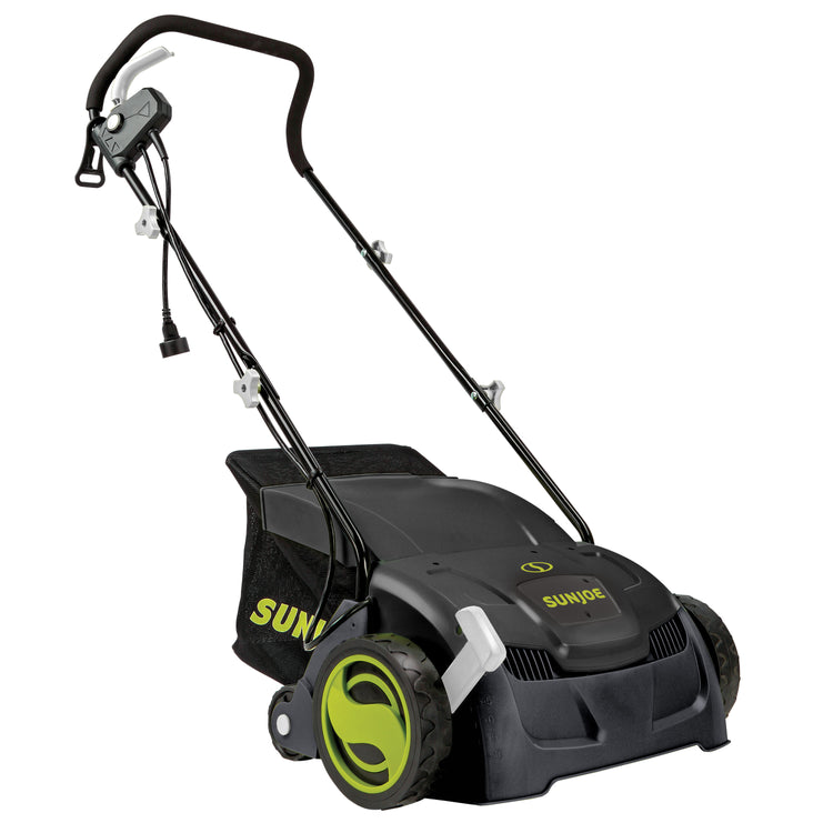 Restored Sun Joe AJ801E | Electric Lawn Dethatcher + Scarifier W/ Collection Bag | 12.6-inch | 12-Amp (Refurbished)