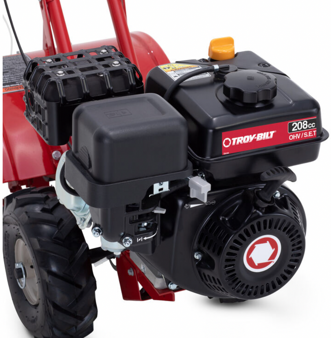 Restored Troy-Bilt Bronco CRT Tiller | 208cc Engine | 14" Rear Tine Tiller (Refurbished)