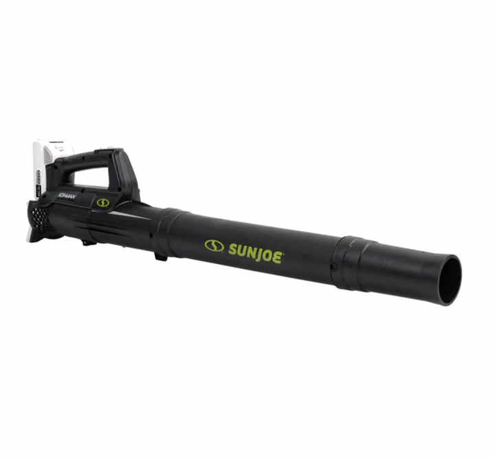 Restored Sun Joe 24V-TB-2AMP-KIT | 24V Cordless Turbine Jet Blower | 100-MPH | 280-CFM | W/ 2 x 2.0-Ah Batteries + Dual-Port Charger (Refurbished)