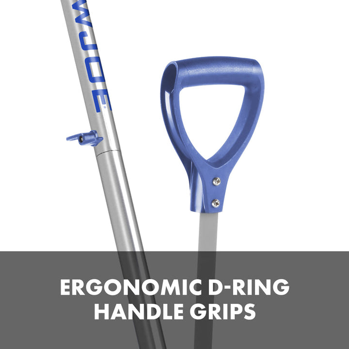 Restored Snow Joe Shovelution SJ-SHLV02 | Strain-Reducing Shatter-Resistant Polycarbonate Snow Shovel | W/ Spring Assisted Handle | 18-inch (Refurbished)