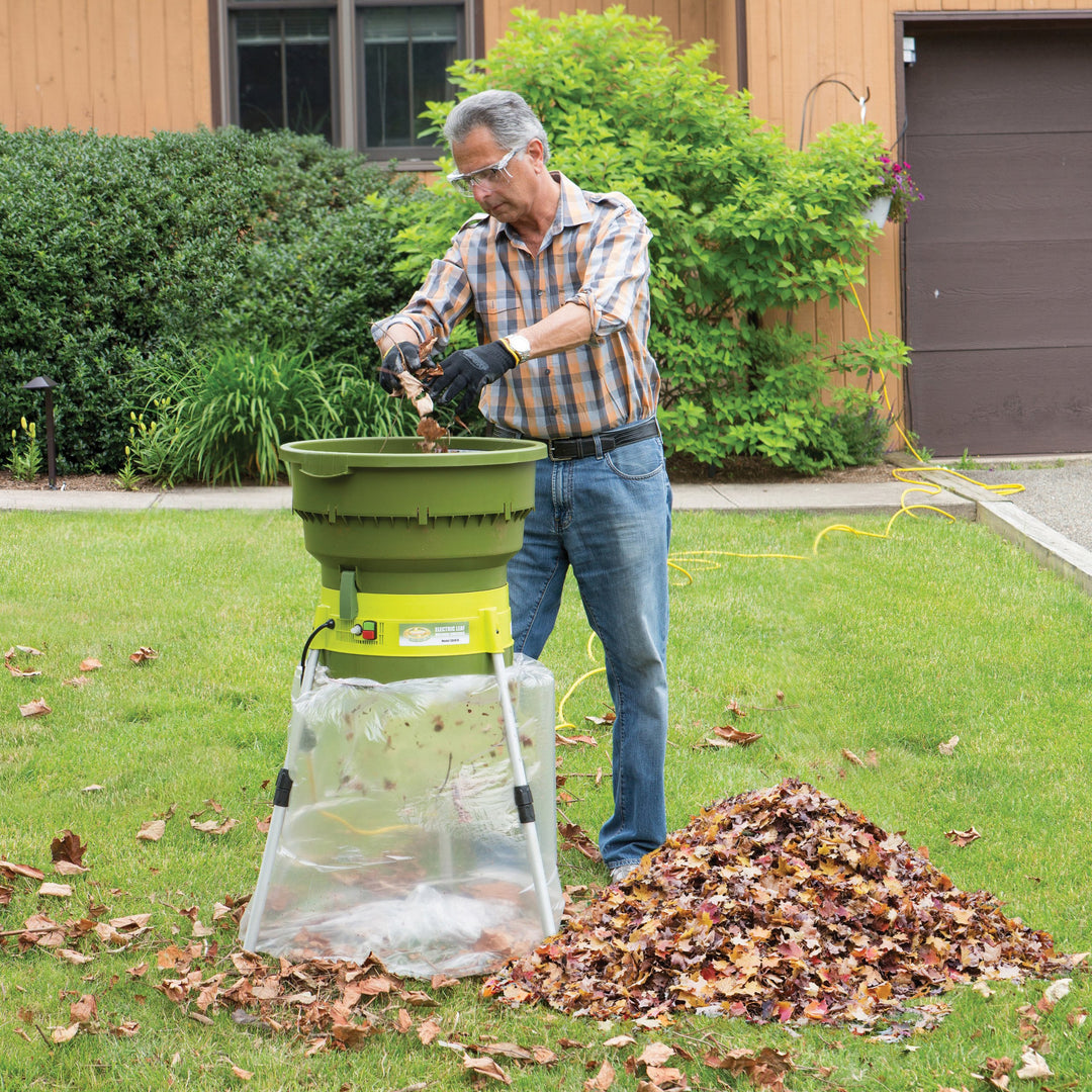 Restored Sun Joe SDJ616 | Electric Leaf Mulcher/Shredder | 13-Amp | 16:1 Reduction Ratio | 8,000-RPM | Mulch up to 55-Gallons per Minute | Adjustable Control Dial | Green (Refurbished)